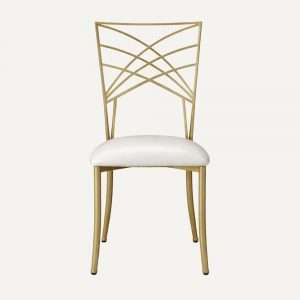 Goldener Stuhl gepolstert mieten Hochzeit